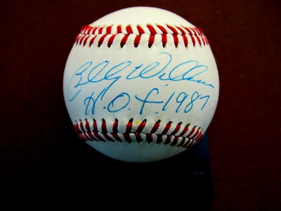 BILLY WILLIAMS HOF 1987 CHICAGO CUBS A'S SIGNED AUTO VTG WILSON BASEBALL PSA/DNA - Image 1 of 3