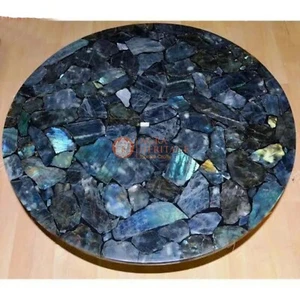 Labradorite Center Table,Labradorite Bars & Kitchen Slab Dining Table Tops Slab - Picture 1 of 3