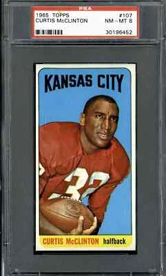 1965 Topps #107 Curtis McClinton - PSA 8 - Image 1 of 2