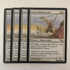 Auriok Bladewarden X4 4X - MTG Mirrodin - Creature - Uncommon - Lightly Played