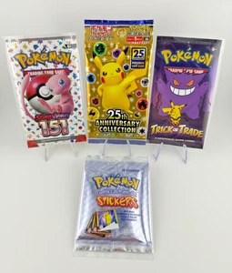 Pokémon TCG Booster Pack Variety Bundle - 4 Packs - NEW & SEALED - Picture 1 of 2