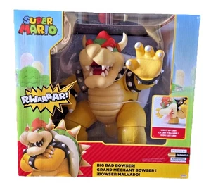 Big Bad Bowser Super Mario Action Figure 12” Lights Up Sounds Jakks Pacific New - Picture 1 of 6