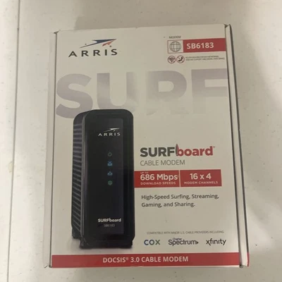 ARRIS SURFboard SB6183 DOCSIS 3.0 Cable Modem -Xfinity Spectrum BLACK New Sealed - Image 1 of 4