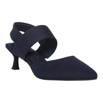 Vestido de salón Anne Klein para mujer íntimo elástico tacón de gatito con cordones azul marino talla 9 Foto 1 de 4