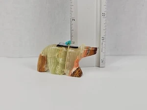 Vintage Zuni Bear Al Lasiloo Fetish Native American Hand Carved #109 - Picture 1 of 15