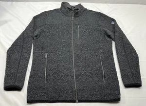 Kuhl Projekt Mens Large Gray Deep Pile Full Zip Fleece Coat Jacket Wool Blend - Picture 1 of 9
