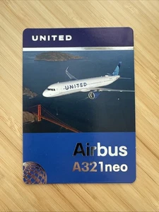 United Airlines Trading Card Airbus A321neo - Picture 1 of 2