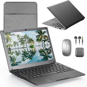 NUEVA Mini Laptop 10"" Windows 11 Notebook 8GB 128GB Intel Celeron Quad-Core WiFi - Imagen 1 de 7