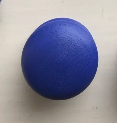 HANDPAINTED Frenchic Chalk BEECH WOOD DRAWER KNOBS "Kiss me Sloely" Blue 40 mm - Image 1 of 2