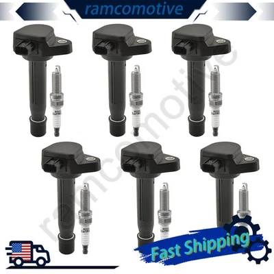 6x Ignition Coil and Iridium Spark Plug for Acura MDX RL TL ZDX 3.7L 2010-2012 - Image 1 of 4