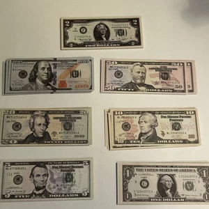 Film Requisite Geld gefälschte Scheine Replik Streich Witz Kind Lernen Zählen Bargeld 210 Stck. - Bild 1 von 14