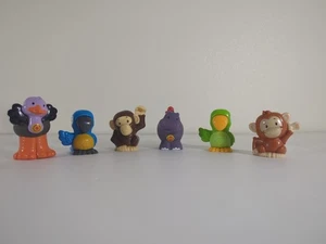 Fisher Price Little People Animal Lote de 6 Gorila Hipopótamo Pavo Real Gatitos Mono - Imagen 1 de 11