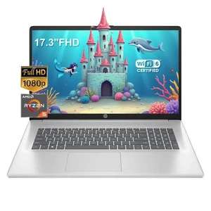 2025 HP Notebook 17 Laptop 17.3"FHD Computer AMD R5-7430U UpTo 64GB RAM,2TB SSD - Picture 1 of 6