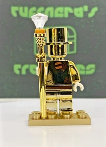 Custom CHROMED OUT (Vac-Metalized) LEGO MR. GOLD Brick Minifigure - Picture 1 of 9