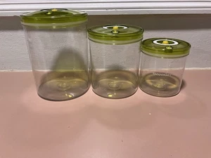 Vacucraft 6pc Vacuum Food Container Canister Set 4/8/12 Cup W/lids - Picture 1 of 6