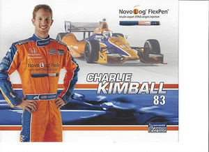 2013 INDY 500 CHARLIE KIMBALL USA GANASSI RACING INDYCAR 8 "X 10" HERO CARD - Picture 1 of 2
