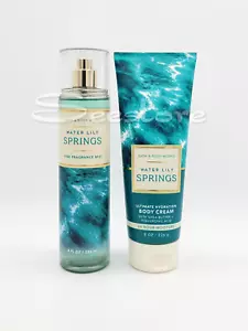 Bath & Body Works Water Lily Springs Body Mist & Body Cream New Set of 2 - Picture 1 of 1