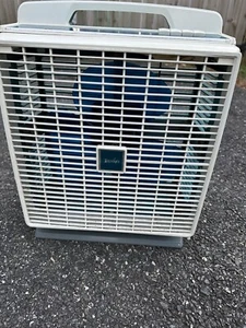 Lasko Box Fan, 3 Speed Buttons In Blue & White Color - Picture 1 of 6