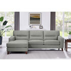 Hydeline Elm Top Grain Leather Sectional Sofa With Left Chaise