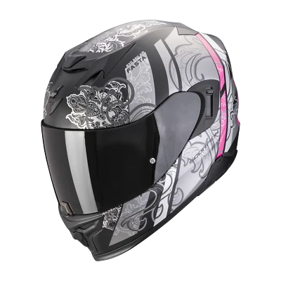Scorpion EXO-520 Evo Air Integralhelm Fasta, schwarz-silber-pink, Gr. XS (53/54) - Bild 1 von 3