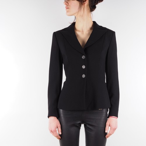 Blazer Giacca Designer Valentino Rossa Donna Lana Nera Taglia 42
