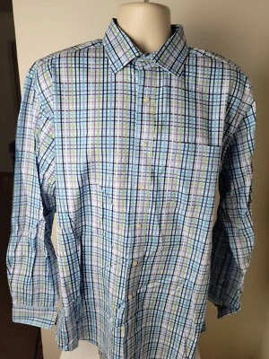 Camisa Harold Powell manga larga con botones a cuadros grande para hombre Foto 1 de 4