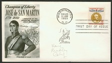 #1126 8c Jose De San Martin, Fleetwood-Addressed FDC Alle 4 =