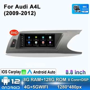 For Audi A4 B8 A5 09-12 Player Android Car Radio GPS Navi CarPlay Screen Stereo - Picture 1 of 37