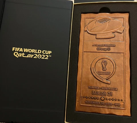 Tunisia V Australia Match 21 date 26-11-22, FIFA World Cup Qatar VIP Gift Plaque Cover