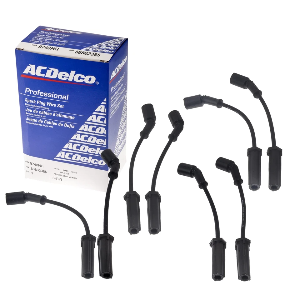 Juego de cables de bujía 9748HH fabricante de equipos originales para Chevrolet GMC Cadillac Hummer 1999-2007 Foto 1 de 2