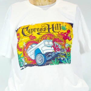 T-shirt unisex Cypress Hill hip hop punk rock manica corta bianca S-3XL - Foto 1 di 1