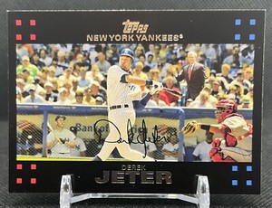 2007 Topps Derek Jeter w/ Mickey Mantle & George Bush #40 New York Yankees SP
