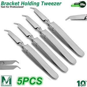 New 5Pcs Ortho Bracket Tweezers Hole Grip Reverse Action Bonding Holding Placer - Picture 1 of 4