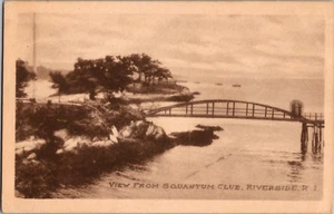 Postkarte Ansicht vom Squantum Club Riverside Rhode Island geteilt hinten nicht verschickt - Bild 1 von 2