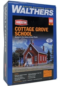Walthers Cornerstone ~ HO Scale ~ Cottage Grove School ~ Kit ~ 933-3656 - Picture 1 of 2