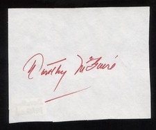 Dorothy McGuire Signed Cut Autograph Card Autographed Signature