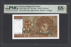 France 10 Francs 15-5-1975 P150b Uncirculated Grade 68 Top Pop - Picture 1 of 2