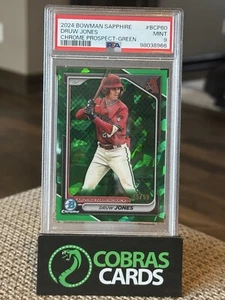 Druw Jones 2024 Bowman Chrome Sapphire Green Refractor /99 PSA 9 - Picture 1 of 1