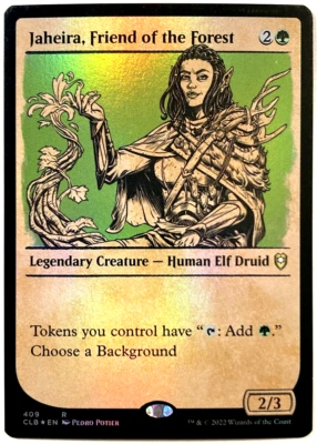 MTG Jaheira, Friend of the Forest SHOWCASE FOIL Commander Legends Baldur's Gate - Image 1 of 4