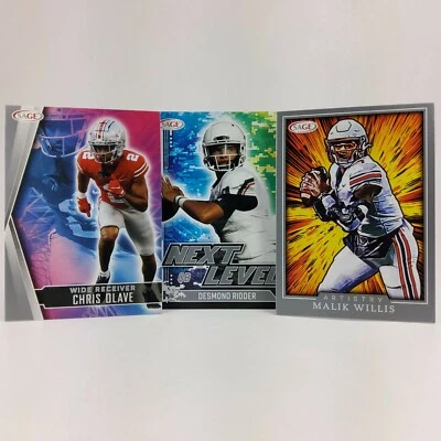 2022 SAGE Hit Low Series Base And Artistry SILVER NCAA Football ~ You Pick  - Image 1 of 2