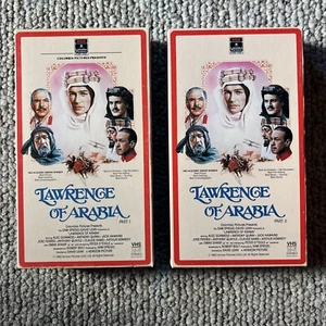 Lawrence Of Arabia (VHS, 1985, Part 1 & 2 Set) 1962 Film - Rare 1985 Release - Picture 1 of 1