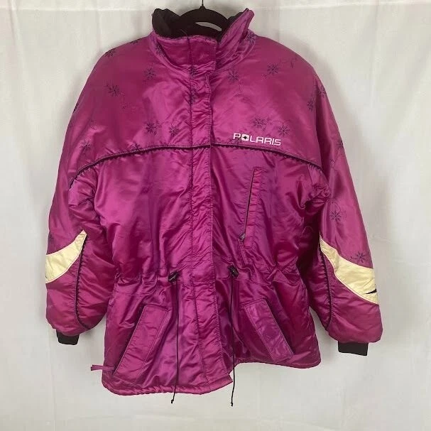 Polaris Vintage Snowmobile ski Jacket Pink Women's Medium - Image 1 of 4