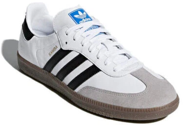 ADIDAS NEU Herren Damen Turnschuhe SamBa Low Top Schwarz und Weiß Casual Sports Sneak
