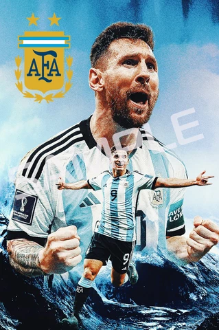Qatar 2022 World Cup Argentina Messi Alvarez Soccer Poster  12x18 Inches Cover