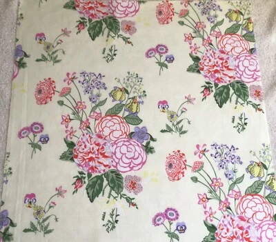 100cm x 100cm Square Cath Kidston Floral Fields Lightweight Cotton Fabric New - Image 1 of 4