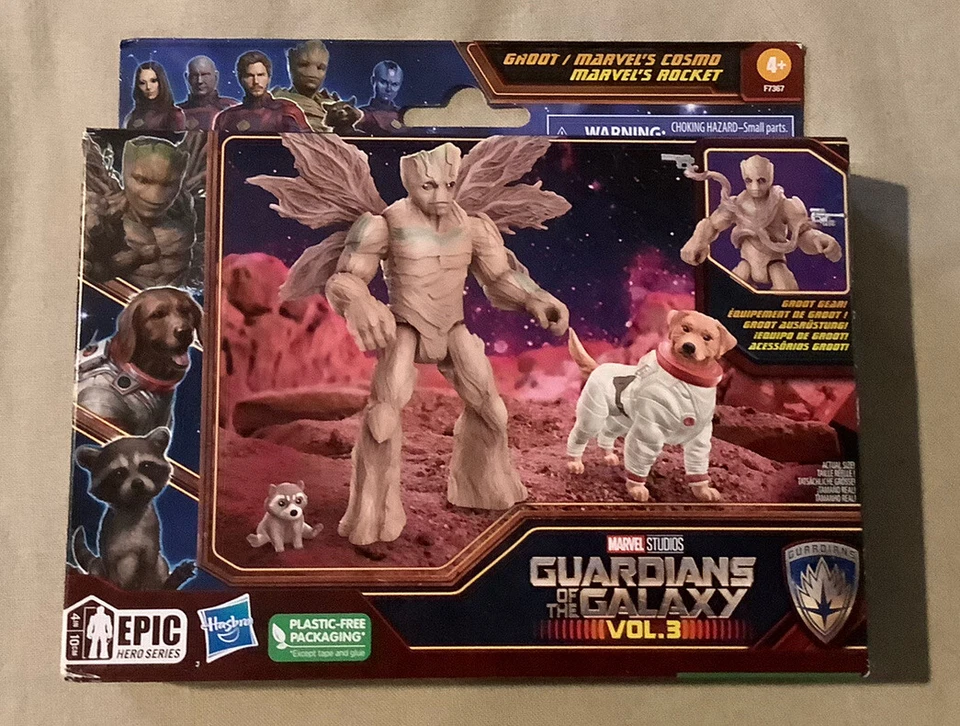 Marvel Groot & Cosmo Figure Set – Guardians of the Galaxy Vol. 3 – Hasbro