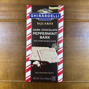 3 Bars Ghirardelli Chocolate Squares Dark Chocolate Peppermint Bark 3.5oz - Picture 1 of 6