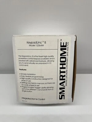 智能键盘 Linc 8 按钮 X-10 控制器 12064W - 白色 - 全新! — 第 1/4 张图片