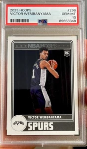 2023 Panini NBA Hoops Victor Wembanyama Rookie PSA Gem Mint 10 Tribute Spurs RC - Picture 1 of 2