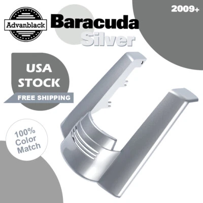 Dual Uncut Stretched Rear Fender Extension BARRACUDA SILVER For Harley Touring - Image 1 of 4